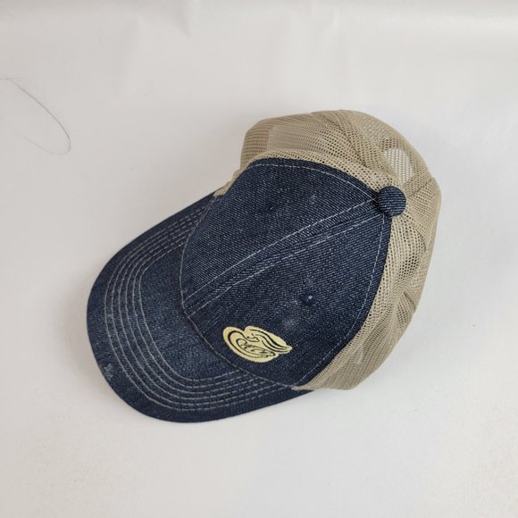 Panera Bread Trucker Baseball Hat Cap Mesh  Uniform Employee Blue Denim - Picture 3 of 8
